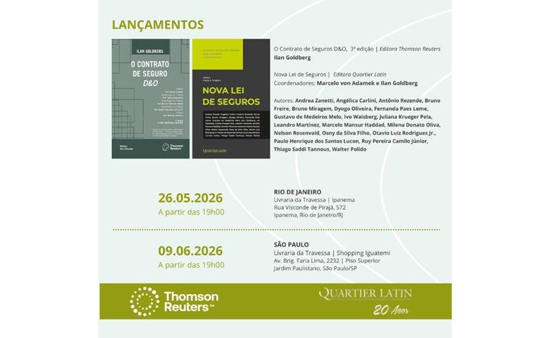 Sócio fundador do CGV Advogados lança duas obras nesta terça-feira no Rio (26/05)